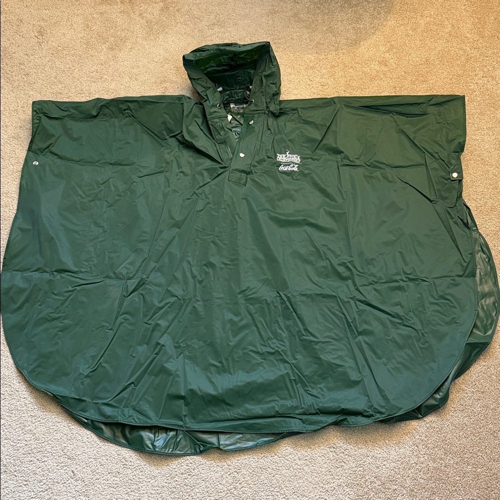 PGA Tour Playoffs Storm Duds Green Hooded Rain Poncho ONE SIZE
